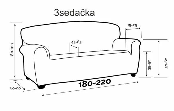 Poťah na sedačku obojstranný elastický, Irpin, šedý dvojkreslo 140 x 180 cm