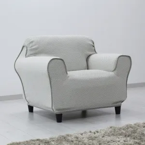 Poťah na sedačku obojstranný elastický, Irpin, šedý dvojkreslo 140 x 180 cm