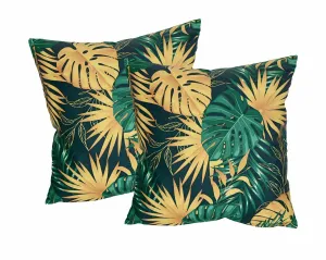 Dizajn návlek, Monstera a palmový list, 40 x 40 cm