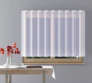 Záclona žakárová, BALERA metráž, biela 140 cm