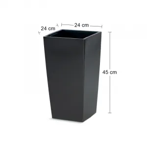 Prosperplast Kvetináč s vložkou Urbi Square (24 x 45 x 24 cm (Š x V x H), antracitová)