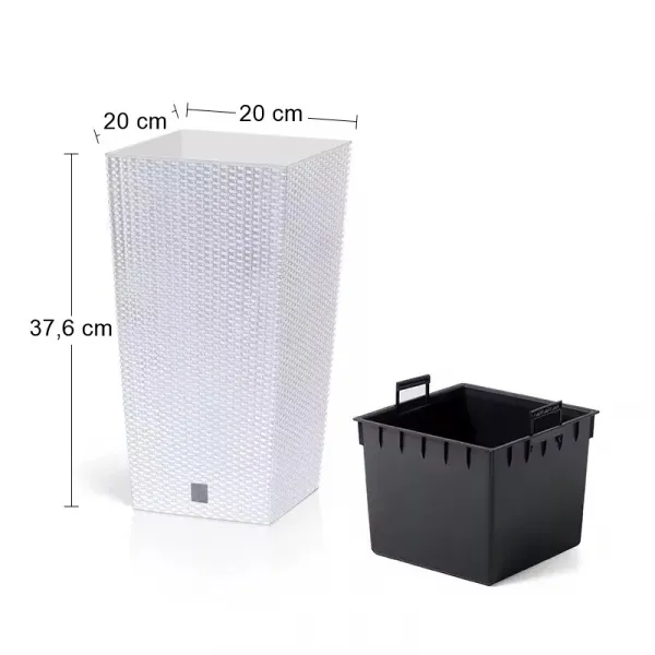 NABBI DRTS200 plastový kvetináč 20 cm biela