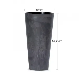 NABBI DTUS300E plastový kvetináč 30 cm antracit