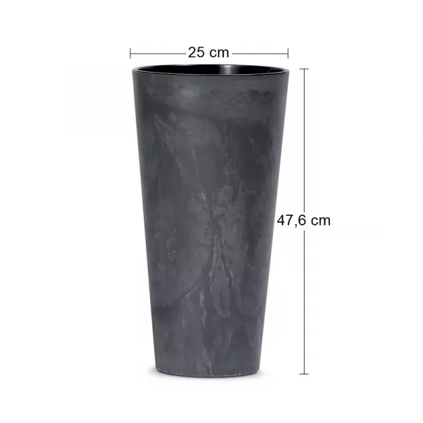 NABBI DTUS250E plastový kvetináč 25 cm antracit