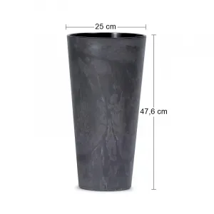 NABBI DTUS250E plastový kvetináč 25 cm antracit