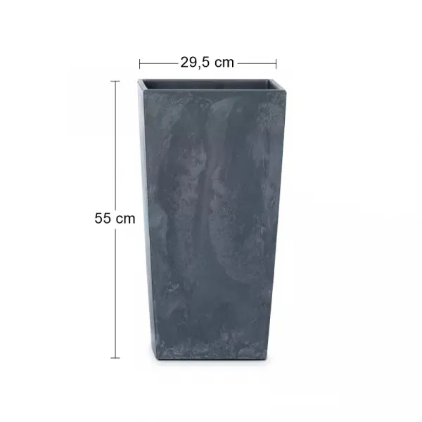 Prosperplast Kvetináč s vložkou Urbi Square (30 x 55 x 30 cm (Š x V x H), antracitová/betón)