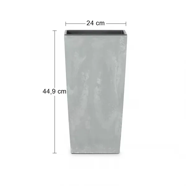 Prosperplast Kvetináč s vložkou Urbi Square (24 x 45 x 24 cm (Š x V x H), sivá/betón)
