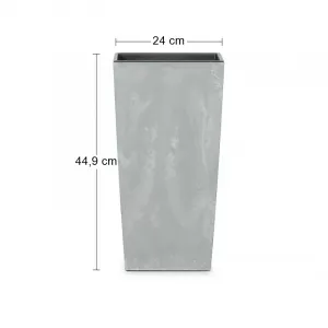 Prosperplast Kvetináč s vložkou Urbi Square (24 x 45 x 24 cm (Š x V x H), sivá/betón)