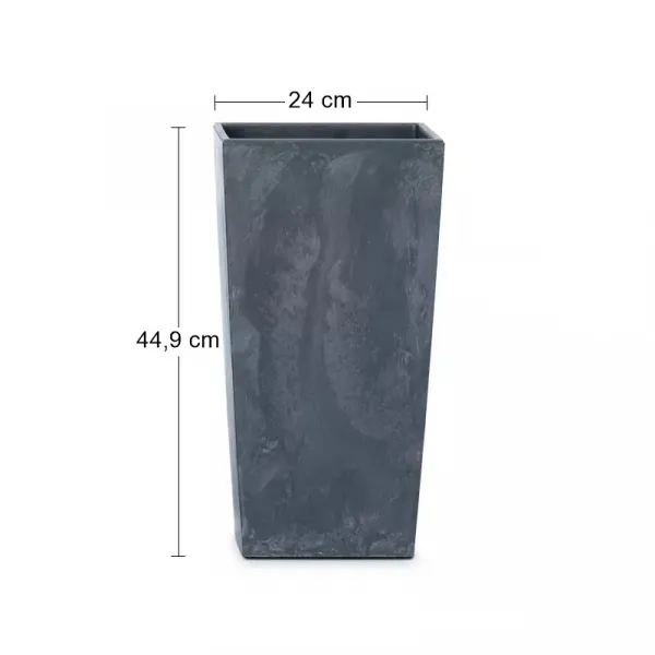 Prosperplast Kvetináč s vložkou Urbi Square (24 x 45 x 24 cm (Š x V x H), antracitová/betón)