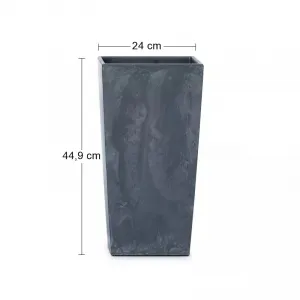 Prosperplast Kvetináč s vložkou Urbi Square (24 x 45 x 24 cm (Š x V x H), antracitová/betón)