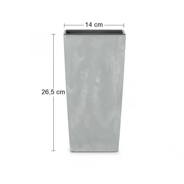 NABBI DURS140E plastový kvetináč 14 cm sivý betón