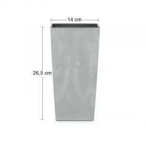 NABBI DURS140E plastový kvetináč 14 cm sivý betón