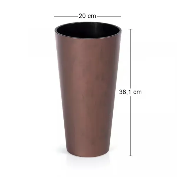 NABBI DTUS200C plastový kvetináč 20 cm hrdzavá