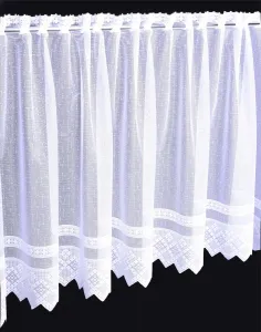 Záclona žakárová, Emma vitrážka metráž, biela 70 cm