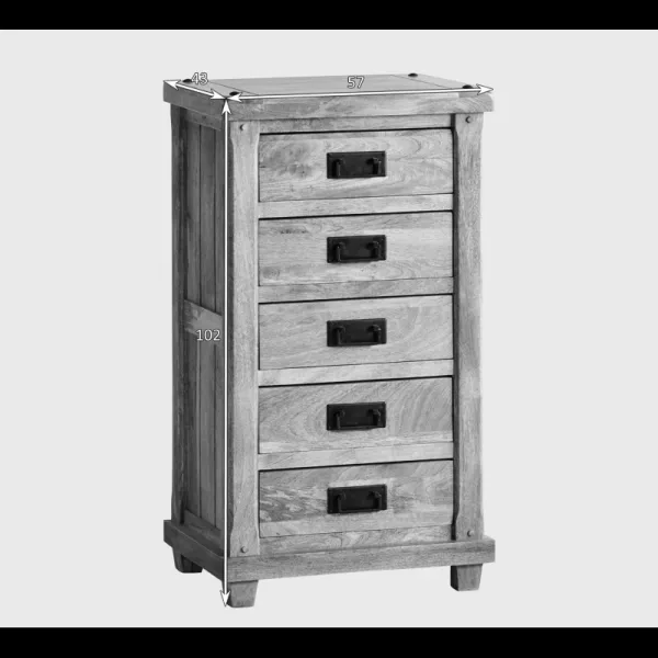 indickynabytok.sk - Komoda Devi 60x120x45 indický masív mango