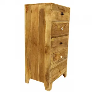 indickynabytok.sk - Komoda Manu 60x120x45 indický masív mango