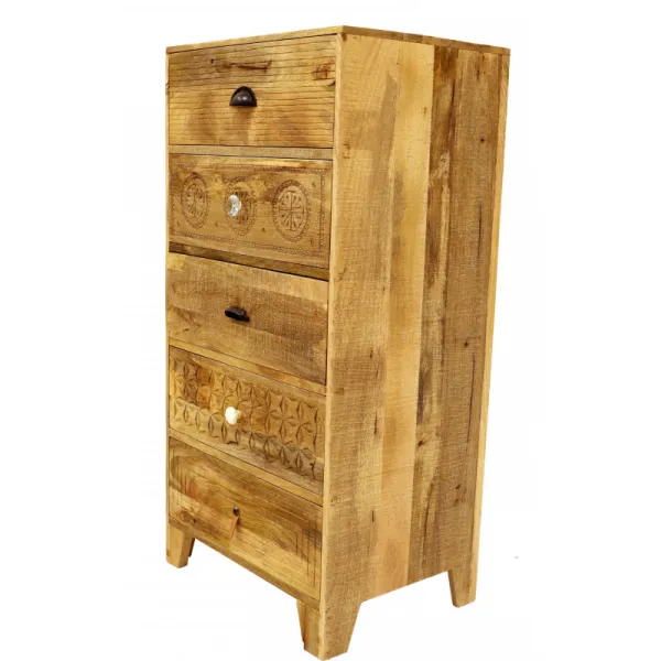 indickynabytok.sk - Komoda Manu 60x120x45 indický masív mango