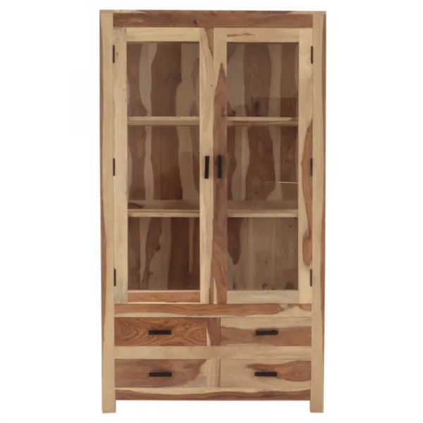 indickynabytok.sk - Vitrína Rami 100x180x45 indický masív palisander