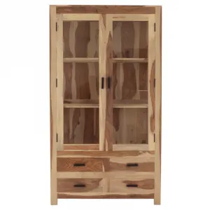 indickynabytok.sk - Vitrína Rami 100x180x45 indický masív palisander