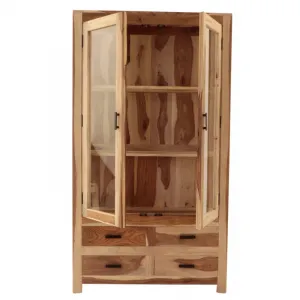 indickynabytok.sk - Vitrína Rami 100x180x45 indický masív palisander