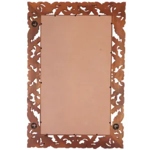 indickynabytok.sk - Zrkadlo Retro 60x90 ručne vyrezávaný indický masív mango