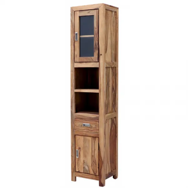 indickynabytok.sk - Skrinka do kúpeľne Nela 40x190x35 indický masív palisander