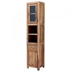 indickynabytok.sk - Skrinka do kúpeľne Nela 40x190x35 indický masív palisander