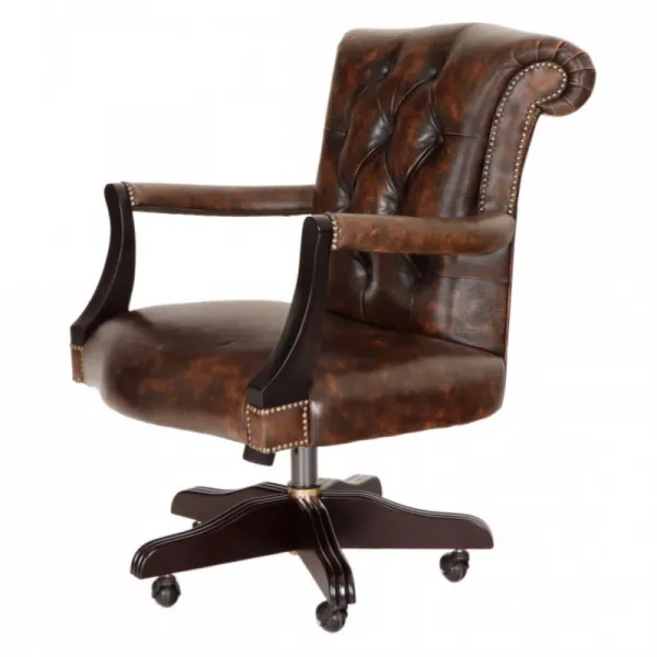 indickynabytok.sk - Kancelárska stolička Chesterfield Court z pravej hovädzej kože Whisky