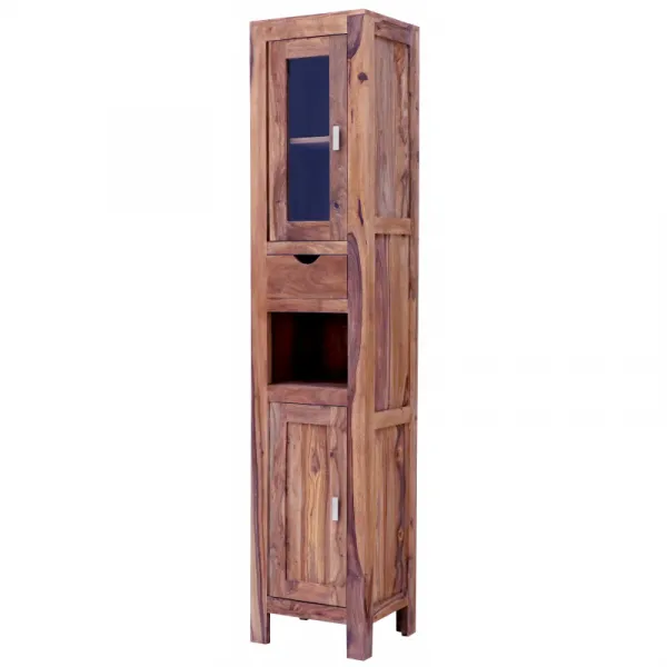 indickynabytok.sk - Skrinka do kúpeľne Amba 40x190x35 z indického masívu palisander