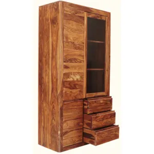 indickynabytok.sk - Vitrína Tina 100x190x45 indický masív palisander