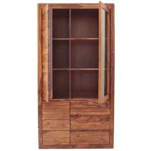 indickynabytok.sk - Vitrína Tina 100x190x45 indický masív palisander