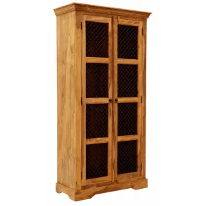 indickynabytok.sk - Vitrína Jali 100x200x45 z indického masívu palisander