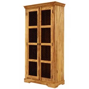 indickynabytok.sk - Vitrína Jali 100x200x45 z indického masívu palisander