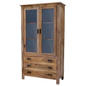 indickynabytok.sk - Vitrína Rami 100x180x45 indický masív palisander