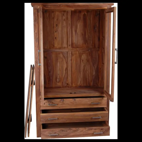 indickynabytok.sk - Vitrína Rami 100x180x45 indický masív palisander
