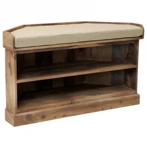 indickynabytok.sk - Botník rohový Rami 105x60x40 indický masív palisander