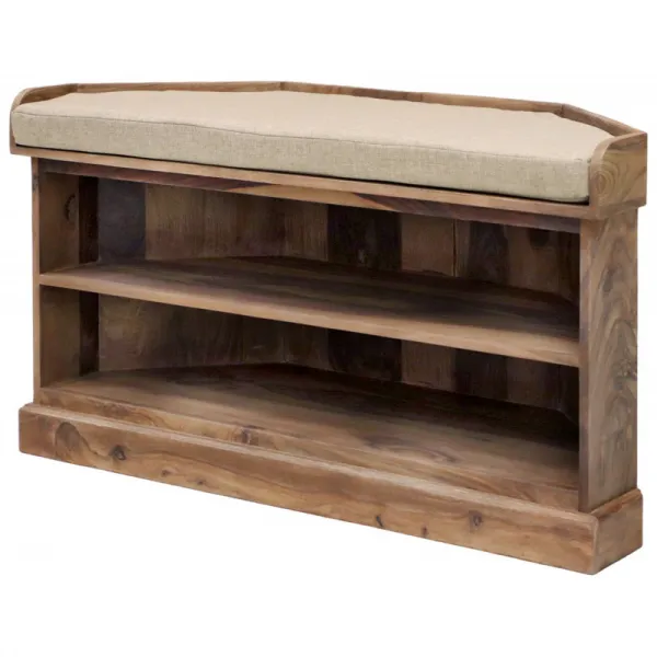 indickynabytok.sk - Botník rohový Rami 105x60x40 indický masív palisander
