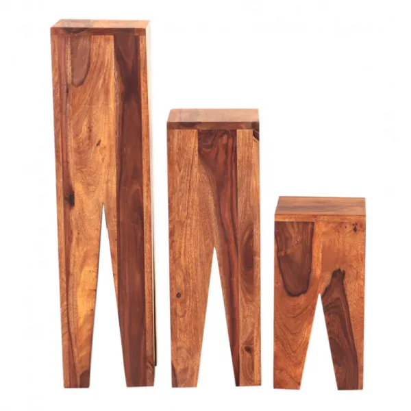 indickynabytok.sk - Odkladacie stolíky Kali sada 3ks indický masív palisander