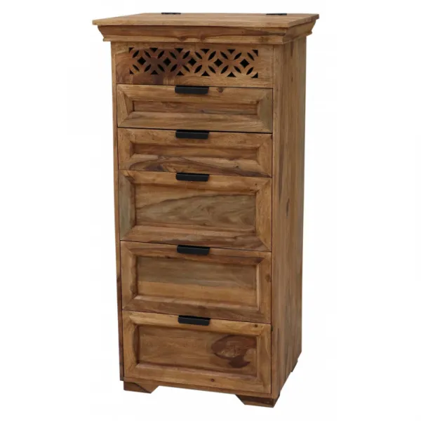 indickynabytok.sk - Komoda Mira 60x120x45 indický masív palisander
