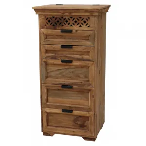 indickynabytok.sk - Komoda Mira 60x120x45 indický masív palisander