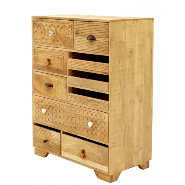 indickynabytok.sk - Komoda Manu 90x115x45 indický masív mango