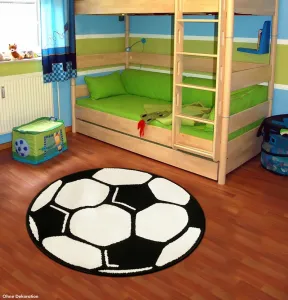 Hanse Home Collection koberce Kusový koberec Prime Pile Fussball 100015 - 100x100 (priemer) kruh cm