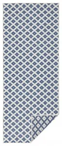 NORTHRUGS - Hanse Home koberce Kusový koberec Twin-Wendeteppiche 103128 blau creme – na von aj na doma - 80x150 cm