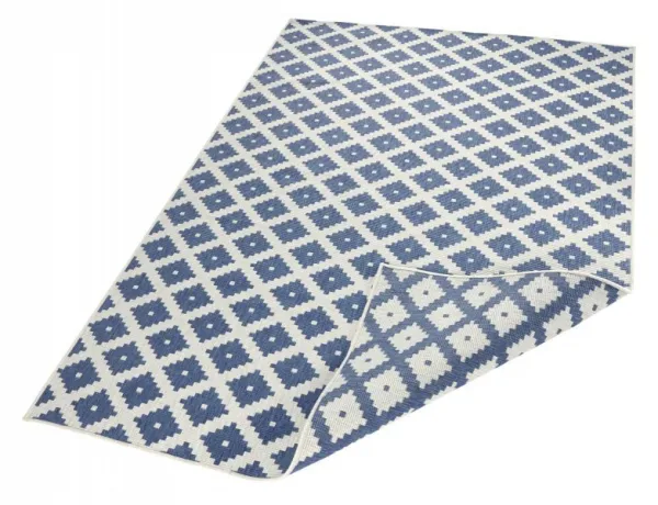 NORTHRUGS - Hanse Home koberce Kusový koberec Twin-Wendeteppiche 103128 blau creme – na von aj na doma - 80x150 cm