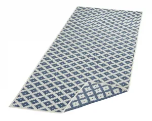 NORTHRUGS - Hanse Home koberce Kusový koberec Twin-Wendeteppiche 103128 blau creme – na von aj na doma - 80x150 cm