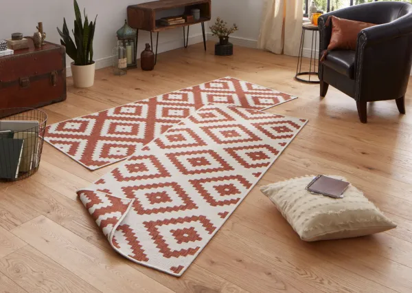 NORTHRUGS - Hanse Home koberce Kusový koberec Twin-Wendeteppiche 103130 terra creme – na von aj na doma - 80x150 cm