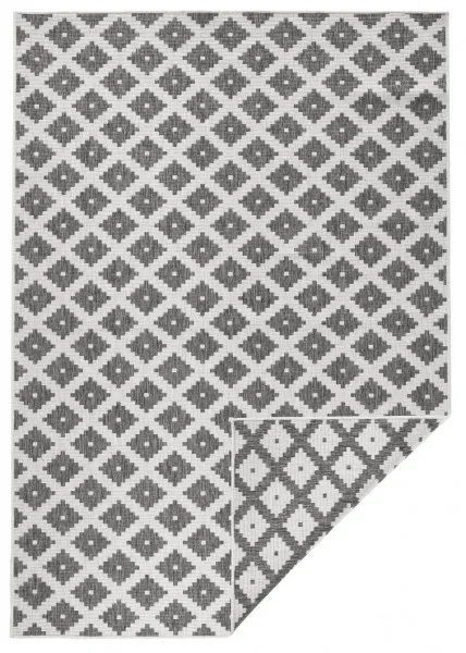 NORTHRUGS - Hanse Home koberce Kusový koberec Twin-Wendeteppiche 103126 grau creme – na von aj na doma - 80x150 cm