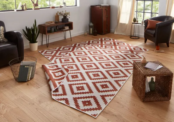 NORTHRUGS - Hanse Home koberce Kusový koberec Twin-Wendeteppiche 103130 terra creme – na von aj na doma - 80x150 cm