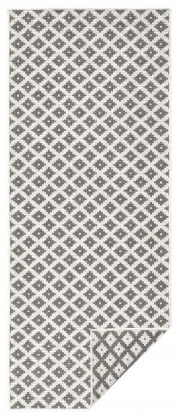 NORTHRUGS - Hanse Home koberce Kusový koberec Twin-Wendeteppiche 103126 grau creme – na von aj na doma - 80x150 cm