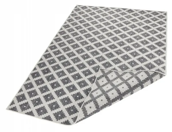NORTHRUGS - Hanse Home koberce Kusový koberec Twin-Wendeteppiche 103126 grau creme – na von aj na doma - 80x150 cm